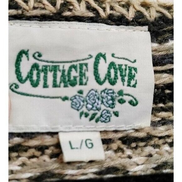 Cottage Cove Cardigan Sweater Women's Size Large Button Up Long Sleeve Cotton - Picture 2 of 3